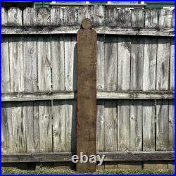 Vintage Original Barber Pole Sign Painted On Wood Antique Old