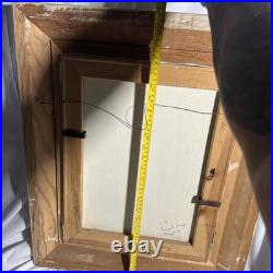 Vintage Original Desert Oil painting Cactus & Mountains SIGNED Desert Landscape