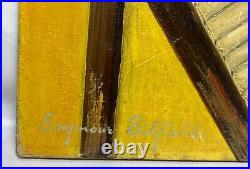Vintage Original Dr. Seymour Bilfield Oil Painting Signed Violin & Piano Collage