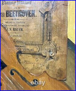 Vintage Original Dr. Seymour Bilfield Oil Painting Signed Violin & Piano Collage