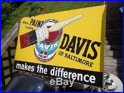 Vintage Original Flange Signs Huge Davis Paint Flange Sign Painted Steel