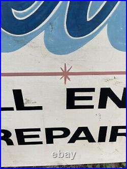 Vintage / Original Hand Painted Trade Sign Steve's Small Engine Repair Man Cave