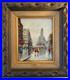 Vintage Original Impressionist Oil Painting Canvas Paris Signed Antonio De Vity