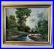 Vintage Original Impressionist Oil Painting Pastoral Landscape Signed Framed