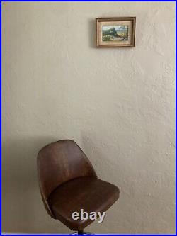 Vintage Original Miniature Oil Painting -Impressionist Landscape, Cactus -Signed