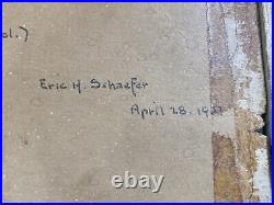 Vintage Original Miniature Oil Painting Impressionist Landscape -Signed, 1937