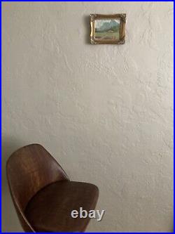 Vintage Original Miniature Oil Painting Impressionist Landscape -Signed, 1937