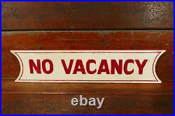 Vintage Original NO VACANCY Hand Painted Wood Hotel Lodge Double Sided Sign 32