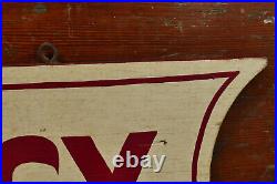 Vintage Original NO VACANCY Hand Painted Wood Hotel Lodge Double Sided Sign 32