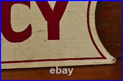 Vintage Original NO VACANCY Hand Painted Wood Hotel Lodge Double Sided Sign 32