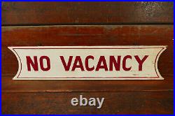 Vintage Original NO VACANCY Hand Painted Wood Hotel Lodge Double Sided Sign 32