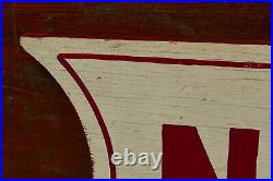 Vintage Original NO VACANCY Hand Painted Wood Hotel Lodge Double Sided Sign 32