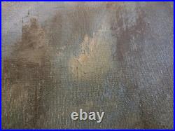 Vintage Original Nautical Harbor Oil Painting On Canvas Signed Armer Realism