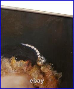 Vintage Original Oil Painting English Woman Portrait Museum Quality Large Signed