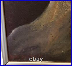 Vintage Original Oil Painting English Woman Portrait Museum Quality Large Signed