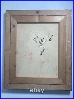 Vintage Original Oil Painting Impressionist Sailor Pipe Portrait -Signed 1957