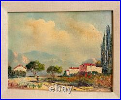 Vintage Original Oil Painting Landscape Signed Bernard Bosman Framed Art Spain