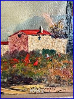 Vintage Original Oil Painting Landscape Signed Bernard Bosman Framed Art Spain