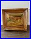 Vintage Original Oil Painting Of A City Landscape Signed Donley Wooden Frame