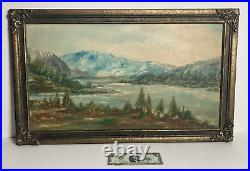 Vintage Original Oil Painting Plein Air Impressionist Landscape Forest -Signed