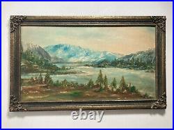 Vintage Original Oil Painting Plein Air Impressionist Landscape Forest -Signed
