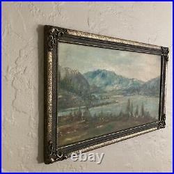 Vintage Original Oil Painting Plein Air Impressionist Landscape Forest -Signed