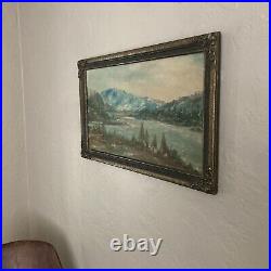 Vintage Original Oil Painting Plein Air Impressionist Landscape Forest -Signed
