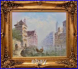 Vintage Original Oil Painting Still Street Scene By Burnett Signed Framed