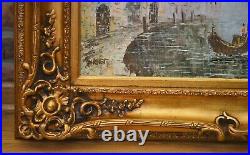 Vintage Original Oil Painting Still Street Scene By Burnett Signed Framed