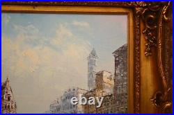 Vintage Original Oil Painting Still Street Scene By Burnett Signed Framed