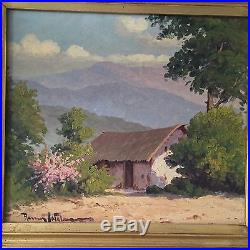 Vintage Original Oil Painting by Chilean Artist (Signed) Landscape