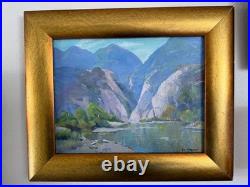 Vintage Original Oil Painting on Canvas Impressionist Landscape Signed Framed