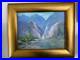 Vintage Original Oil Painting on Canvas Impressionist Landscape Signed Framed