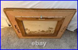 Vintage Original Oil Painting on Canvas Impressionist Landscape Signed Framed