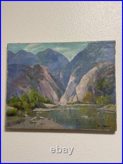Vintage Original Oil Painting on Canvas Landscape Signed Sorgman