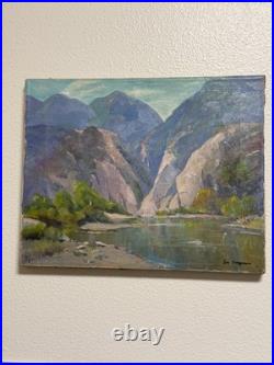 Vintage Original Oil Painting on Canvas Landscape Signed Sorgman