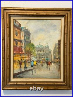 Vintage Original Oil Painting on Canvas Signed Charles Radoff Framed PARIS