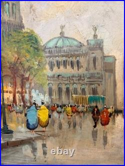 Vintage Original Oil Painting on Canvas Signed Charles Radoff Framed PARIS