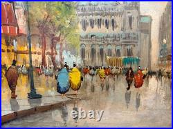 Vintage Original Oil Painting on Canvas Signed Charles Radoff Framed PARIS