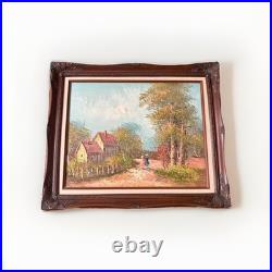Vintage Original Oil Painting on Canvas Signed L. Favola Framed Landscape