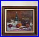 Vintage Original Oil Painting on Canvas Still Life Impressionism Signed Realism