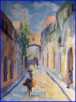 Vintage Original Oil Painting signed and framed Impressionism OOAK