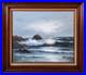 Vintage Original Oil on Canvas Painting Seascape Artist Signed 32Lx28H Framed