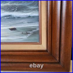 Vintage Original Oil on Canvas Painting Seascape Artist Signed 32Lx28H Framed Vintage Original Oil on Canvas Painting Seascape Artist Signed 32Lx28H Framed