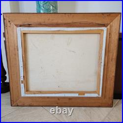 Vintage Original Oil on Canvas Painting Seascape Artist Signed 32Lx28H Framed
