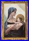 Vintage Original Painting Illustrative Advertisement Madonna + Child Signed Hall