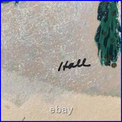 Vintage Original Painting Illustrative Advertisement Madonna + Child Signed Hall