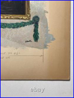 Vintage Original Painting Illustrative Advertisement Madonna + Child Signed Hall