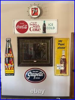 Vintage Original R-Pep Soda Advertising Sign (tin painted metal)