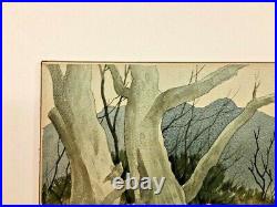 Vintage Original SW Landscape Watercolor Ancient Trees signed Jerry Becker